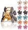 PAITOK Ensemble de mini pinces à cheveux en forme de fleur, pinces à cheveux antidérapantes pour filles femmes,quotidien,fête,mariage,accessoires de coiffure (12 pièces, mélange de couleurs)