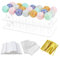 EACHPT Cake Pop Ständer,21 Löcher Lollipop Holder mit 100 Sticks Cake pop Stiele,100 Durchsichtige Leckerli-Beutel und goldene metallische Drehbänder für Hochzeit Geburtstag Dessert Party Deko