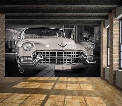Papier Peint Panoramique 3D Voiture rétro artistique modèle 3D 3D Poster Geant Mural Personnalisé, pour Salon Chambre restaurant Décoration Murale,150 * 105cm