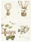 YunBey Bilder Babyzimmer Deko 4er Set Poster Kinderzimmer Jungen und Mädchen Wandbilder Baby Zimmer Dekoration Waldtiere Freunde und Reisethema A4 ohne Bilderrahmen