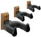 STRICH Gitarren-Wandhalterung, Walnuss-Holz-Gitarrenhaken, U-förmige Gitarren-Wandhalterung mit Schrauben, Wandhalterung für Akustikgitarren, E-Gitarren, Banjos, Bass (3er-Pack)