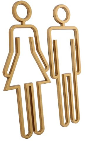 iplusmile Toiletten Schild 1 Paar High End Toiletten Türschild Wc Türschild Waschraum Wandschild Business Toilettenschild Toiletten Identifikationsschild Toiletten Kommerzielle Schilder Toiletten