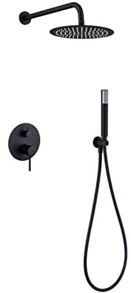 IMEX GPM039/NG MONZA Conjunto Grifo Ducha Monomando Empotrado Negro Mate