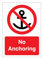 Ankerverbot Schilder Sicherheitsausrüstung Winter Warnschild Deko Hängeschild Lustiges Metall Wanddekoration Metall Metallschild Für Badezimmer Bar Garten M