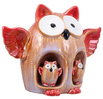 GARVALON Keramik-eulen-sparschwein Entzückend Geformt Junge Mädchen-spartopf Aus Keramik Als Münzbank Und Deko Für Schreibtisch Zimmer