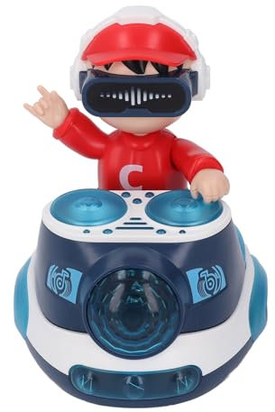 Itonash DJ Bouncing Beat Toy, Rock Boy DJ Rebondissant, Mouvement Automatique Musique Joyeuse, Lumières Cool, Sûr Et Agréable, Adapté Aux Enfants (Bleu)