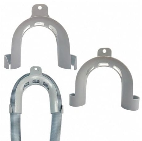 2 Stück Haltebogen Universal Einhängebogen,U-förmige Haltebogen,Haltebogen Einhängebogen 180° universal für Ablaufschlauchhaltebogen in Waschmaschine Geschirrspüler Spülmaschine(grau)
