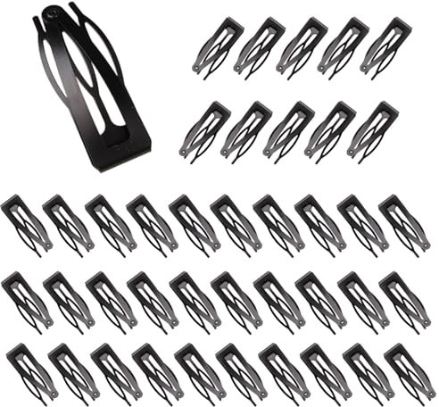 40 Piezas Clips De Pelo De Doble Agarre, Duradero Y De Colores Sólidos Clips Pelo De Metal A Presión, Pinzas Para El Cabello Niña para Producción De Cabellofabricación De Cabello, Trenzar Y Peinar