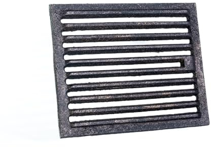 Generisch Gussrost – Rechteckiger Gussrost 25,5 x 21 x 1,8 cm (10.0'' x 8.3'' x 0.7'' / 3.0kg) – Ofenrost, Ascherost, Gußrost in verschiedenen Größen, Kaminrost für Kaminofen, Tafelrost, Kamin
