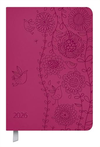 Timer Soft Touch pink - Kalender 2026 - Korsch-Verlag - Taschenkalender A6 - eine Woche auf 2 Seiten - 11 cm x 15,5 cm
