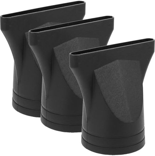 UKCOCO Set di 3 ugelli in plastica riutilizzabili per asciugacapelli, Sostituzione Universale per asciugacapelli, Strumento di Styling Nero per saloni di Parrucchieri