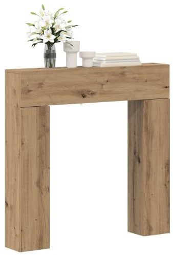 vidaXL Kaminumrandung Artisan-Eiche 102 x 18 x 100,5 cm Holzwerkstoff