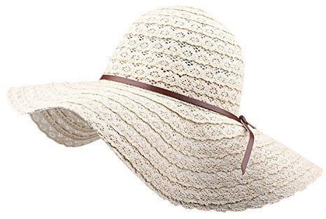 LAEMILIA Femme Chapeau Paille Eté Pliable Casual Lacet Panama Capeline Chapeau Melon