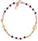 Amen Bracciale da Donna Collezione rosari. Bracciale Rosario in Argento 925 rosè e Cristalli cangianti Rosso Rubino. Gioiello della Lunghezza di 18+2cm. La referenza è brora3