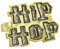 Oblique Unique® Hip-Hop Ring Gold mit Glitzer Effekt Schmuck für Hip Hopper Rapper Gangster Kostüm Fasching Karneval Motto Party Accessoire