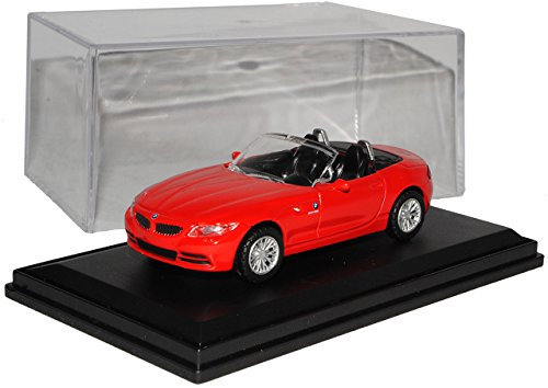 B*M*W Z4 E89 Cabrio Roadster Rot Ab 2009 mit Sockel und Vitrine 1/43 Modellcarsonline Modell Auto