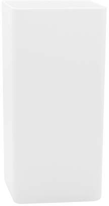 Royal Imports Blumenvase, Acryl, hoch, rechteckig, dekorativer Mittelpunkt für Zuhause oder Hochzeit, Nicht zerbrechlicher Kunststoff, 12,7 x 25,4 cm, Weiß