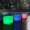 Dapo Hochwertige LED-Außen-Solar-Garten-Leuchte-Lampe MATE 6 Farben & farbwechselnd IP44 Tisch-Boden-Dekorations-Party-Leuchte-Lampe 40cm (Würfel)