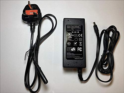 Replacement for 12V 4A 4000mA Mains AC-DC Switching Adaptor Power Supply Charger + Kettle Lead
