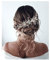 Unicra Haarschmuck Hochzeit Blumen Kopfschmuck Perlen Hochzeit Haarschmuck Braut Kopfbedeckung (Silber)