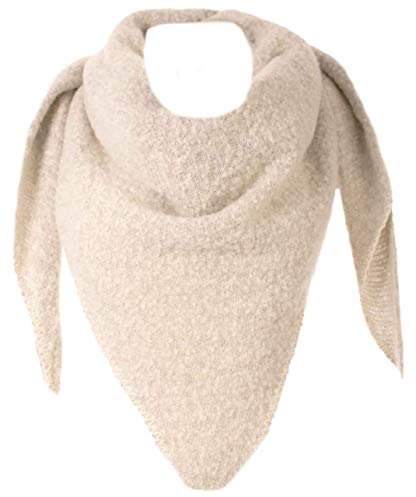 FASHION YOU WANT XXL Schal flauschig schal-tuch damen dicker dreieckstuch groß Wolle UNI Farben kuschelig (beige)