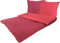 MB Warenhandel24 Bettwäsche 2-Teilige Hochwertige Renforcé aus 100% Baumwolle Uni Wende Sienna/Rot 1X 135x200 Bettbezug + 1X 80x80 Kissenbezug