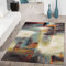 TT Home Wohnzimmer Teppich Kurzflor Abstrakt Geometrisch Design Used Look Modern, Farbe:Bunt 2, Größe:160x230 cm