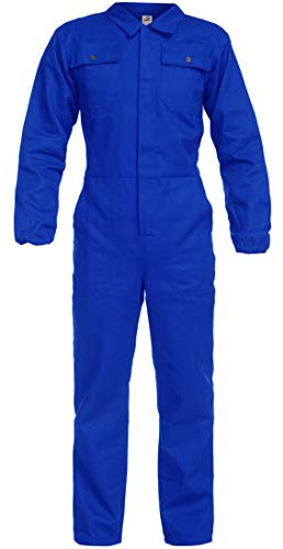 BWOLF ANAX Arbeitsoverall Herren Overall Herren Arbeitskleidung 100% Baumwolle Arbeitsoveralls mit 5 Taschen (Königsblau1, 2XL)
