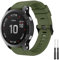 Bracelet de Montre pour Garmin Fenix 6/6 Pro/5/5 Plus/7, Forerunner 935/945, Approach S60, Quatix 5 - QuickFit 22mm Remplacement (Vert)