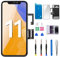 DGSCSMY Ersatzbildschirm für iPhone 11, mit Frontlautsprecher, Näherungssensor, 15,5 cm (6,1 Zoll), 3D-Touch-LCD-Display, Digitizer, komplette Montage, Glasbefestigungswerkzeuge, wasserdicht, klebend,