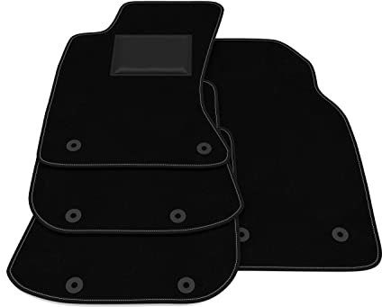 Fußmatten kompatibel mit Audi S4 B5 1997-2001 ohne Dekor, maßgeschneiderte Automatten Set, Teppich Set, Autoteppich