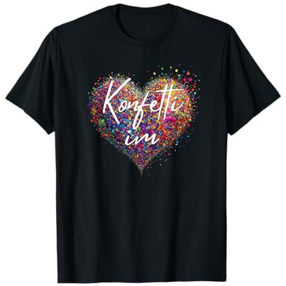 Konfetti im Herzen Karneval Fasching Kostüm T-Shirt