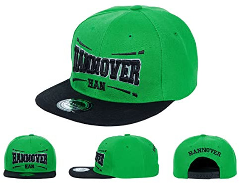Alsino Hannover Snapback Basecap Baseball Mütze Käppi Cap Cappy Schirmmütze - Flacher Schirm,Hannover