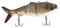 Roboter Schwimmen Fischen Elektrische Köder, USB Wiederaufladbar Grünes LED-Licht Roboter-Schwimmköder 4 Segment Jointed Swimbait Elektrischer Angelköder für Bassforelle