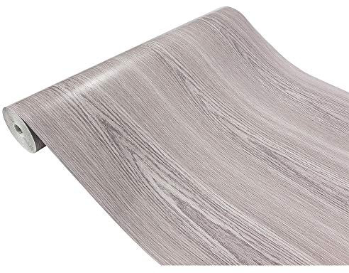 DecoMeister Klebefolie Selbstklebende Möbelfolie Dekofolie Dekoration Muster Folie für Möbel Aufkleber Selbstklebefolien Rolle nach Maß 45x25 cm Graue Eiche