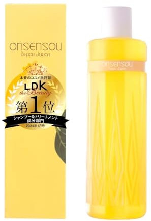 ONSENSOU Feuchtigkeitsshampoo 300ml Shampoo Feuchtigkeitsspendend Trockenes Haar Keine Silikone Zitrusduft Natürlicher Schaum Trockenes Haar Hergestellt in Japan Schaum Zitrusduft