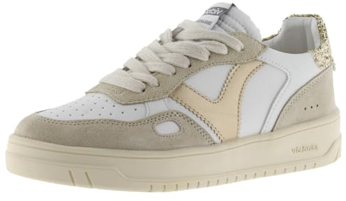 victoria Low-Top Seúl Leder-Effekt & Metallic & Spaltleder Teile Im Kontrast 1257119 für Damen