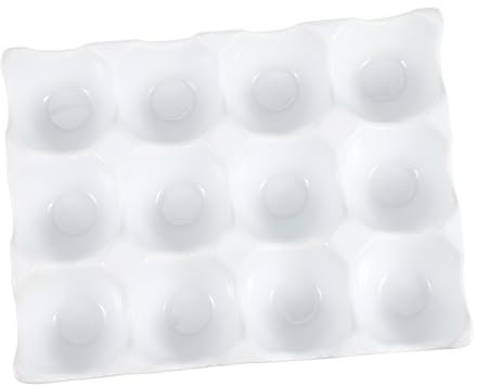 GLEAVI Vassoio Uova in Per Frigorifero Design Anti-rotolamento Scanalature Vassoio Per Conservare Uova in Bianco