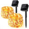 Aisutha Solar Lichterkette Außen, 2x15M 150 LED Lichterkette Aussen, 8 Modi Kupferdraht Solarlichterkette IP65 Wetterfest für Garten, Balkon, Terrasse, Tor, Hof, Hochzeit, Party(Warmweiß)