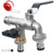 SHYNE Premium 3/4 Zoll Doppel-Wasserhahn aus Messing rost-, und frostsicher + 2X Gratis Schlauchanschlüsse + PTFE Band + Ebook | für Garten, Waschmaschine, Regentonne