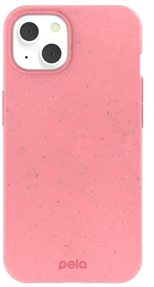 Pela Handyhülle für iPhone 13, Kaugummi-Pink, schützende Handyhülle, umweltfreundlich, kompatibel mit iPhone 13