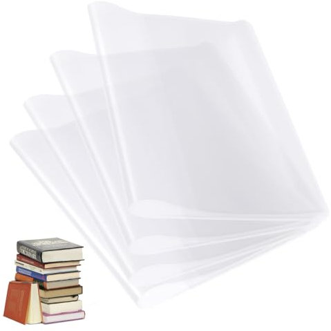 WakiHong 15 Stück 21 * 30cm Stoff Transparenter Buchumschlag A4 Buchumschlag Buchcover a4 für Schulhefte,Farblos.