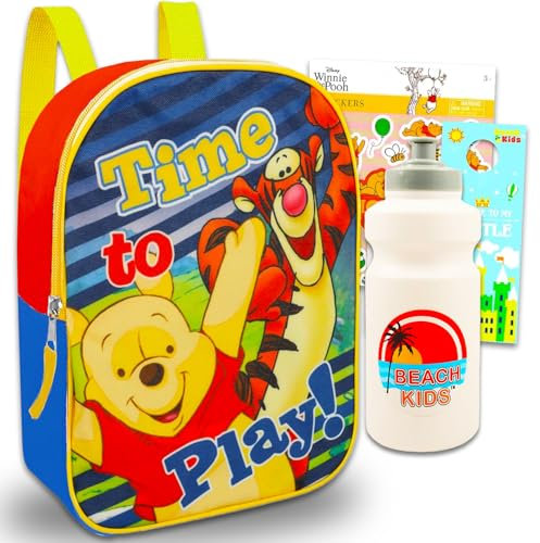 Winnie Puuh Mini-Rucksack-Set, 30,5 cm, Mini-Puuh-Rucksack, Wasserflasche, Aufkleber, mehr, Tigger Bag klein