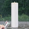 Zevanor 4 x 14 Flameless LED Waterproof Remote Pillar Candles, Timer Battery Operated Flickering Large Plastic White Outdoor Candles (Long Lasting 420 Hours, Pack of 1)