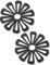 2 Pcs Silicone Trivets for Hot Pans,Heat Resistant Mats for Kitchen Cooking Dining(Black)