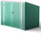 XEMQENER Bike Storage Outdoor, Lockable Garden Storage with Door and Sloping Roof, Waterproof Metal Galvanized Steel Shed for Bike, Garden Tools, Garbage Bins, Green (L176x W105x H130 cm)