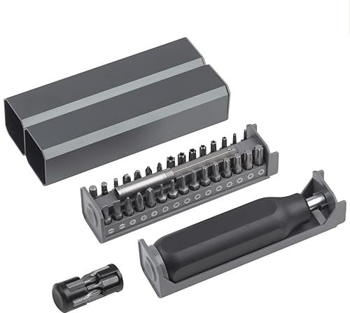 Meister Bit-Satz - 73 x 153 x 37 mm - 40-teilig - Edles Alu-Case - Reparatur-Set für Konsolen, PCs, Kameras, Modellbau & Co. / Repair-Tool-Kit / Präzision-Schraubendreher-Set / 3387940