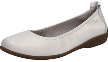 Josef Seibel Damen Klassische Ballerinas Fenja 01,Weite G (Normal),Ballett-Schuhe,Ballet-Flats,Ausgehschuhe,Abendschuhe,Weiss,41 EU