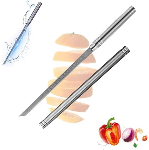 lomdung Couteau Office, Couteaux en Acier Inoxydable, Couteaus Multifonction, Couteau Fruit, Lame de 11 CM, Passe au Lave-Vaisselle, pour Couper les Fruits, Légumes et Tubercules