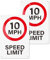 YIKIADA Lot de 2 panneaux de limitation de vitesse de 10 MPH - 200 x 300 mm - En aluminium - Réfléchissants - Pour allée, maison, clôture, mur, portail extérieur